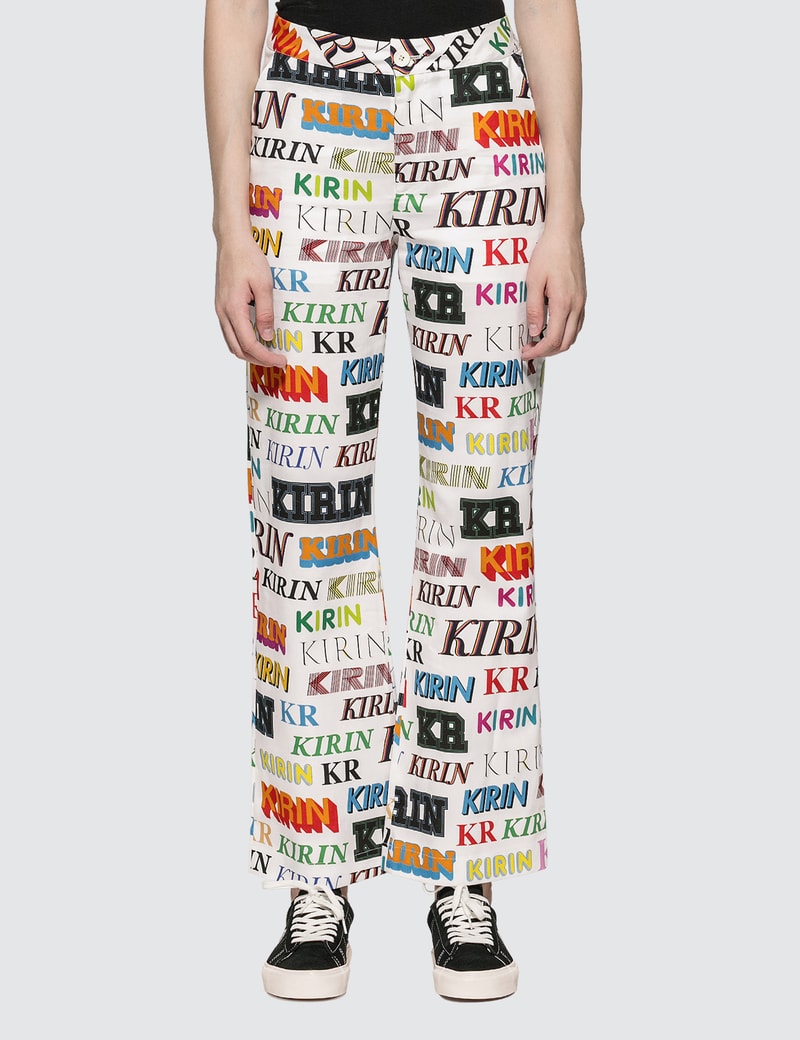 Image of Kirin Typo Drill Wide Leg Pants