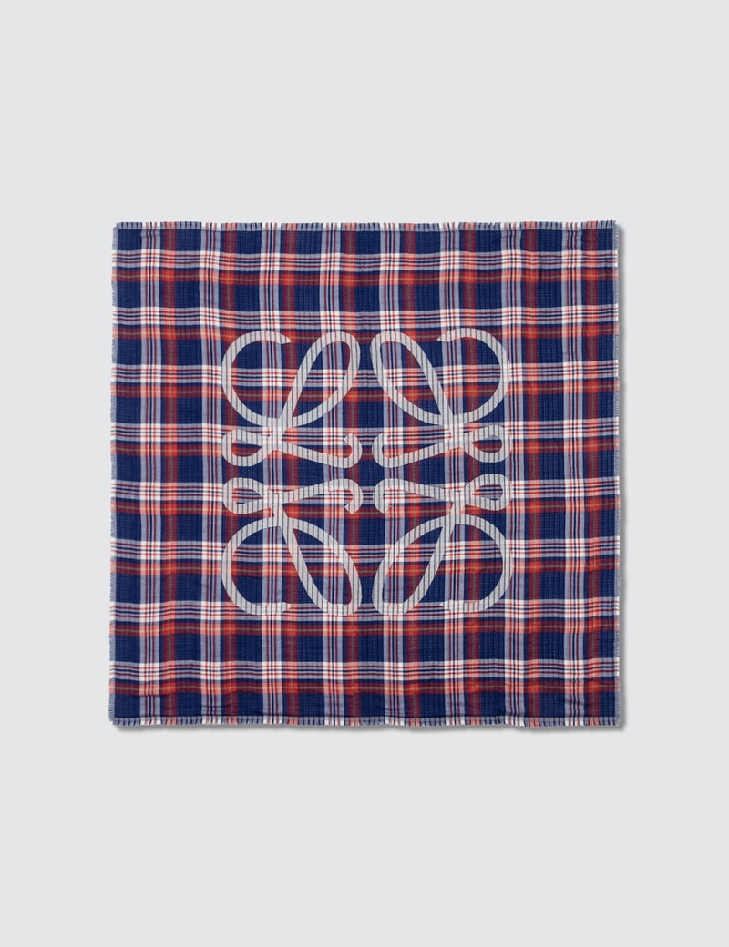Image of Loewe Checks Anagram Scarf