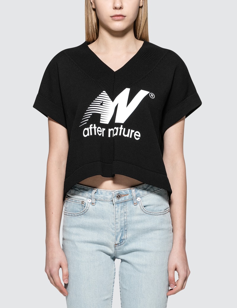 Image of Aalto Knitted V-neck Short sleeve T-Shirt