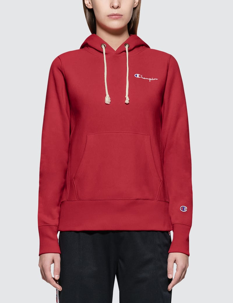 champion hoodie small script logo