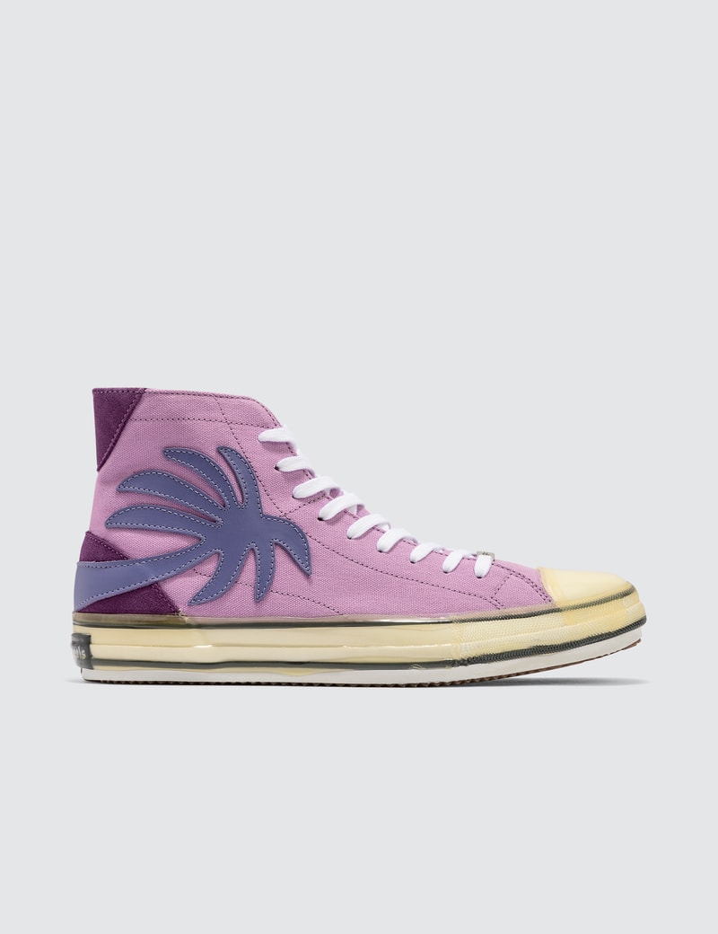 Image of Palm Angels Palm High Top Canvas Sneaker