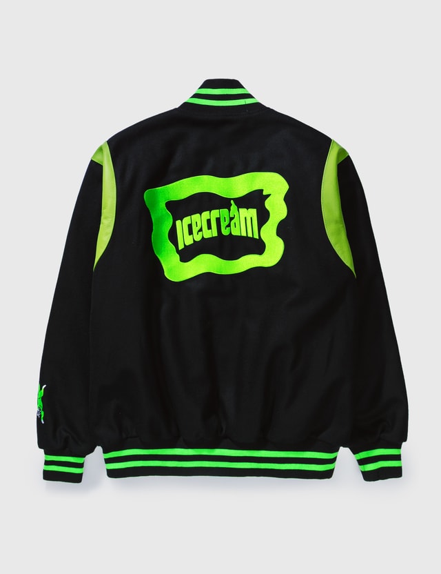 Icecream Icecream × Psychworld Varsity Jacket Black Men