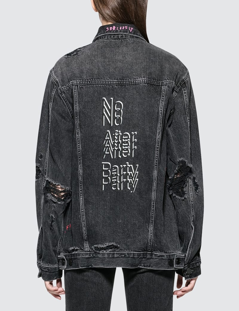 alexander wang black denim jacket