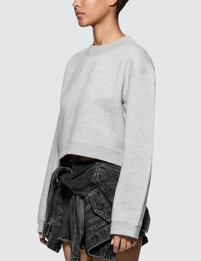 Alexander Wang T Heavy French Terry Cropped Pullover Hbx