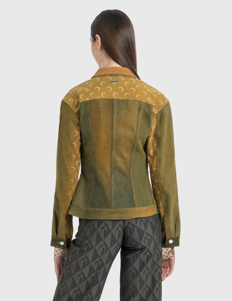 Image of Marine Serre Regenerated Denim Jacket