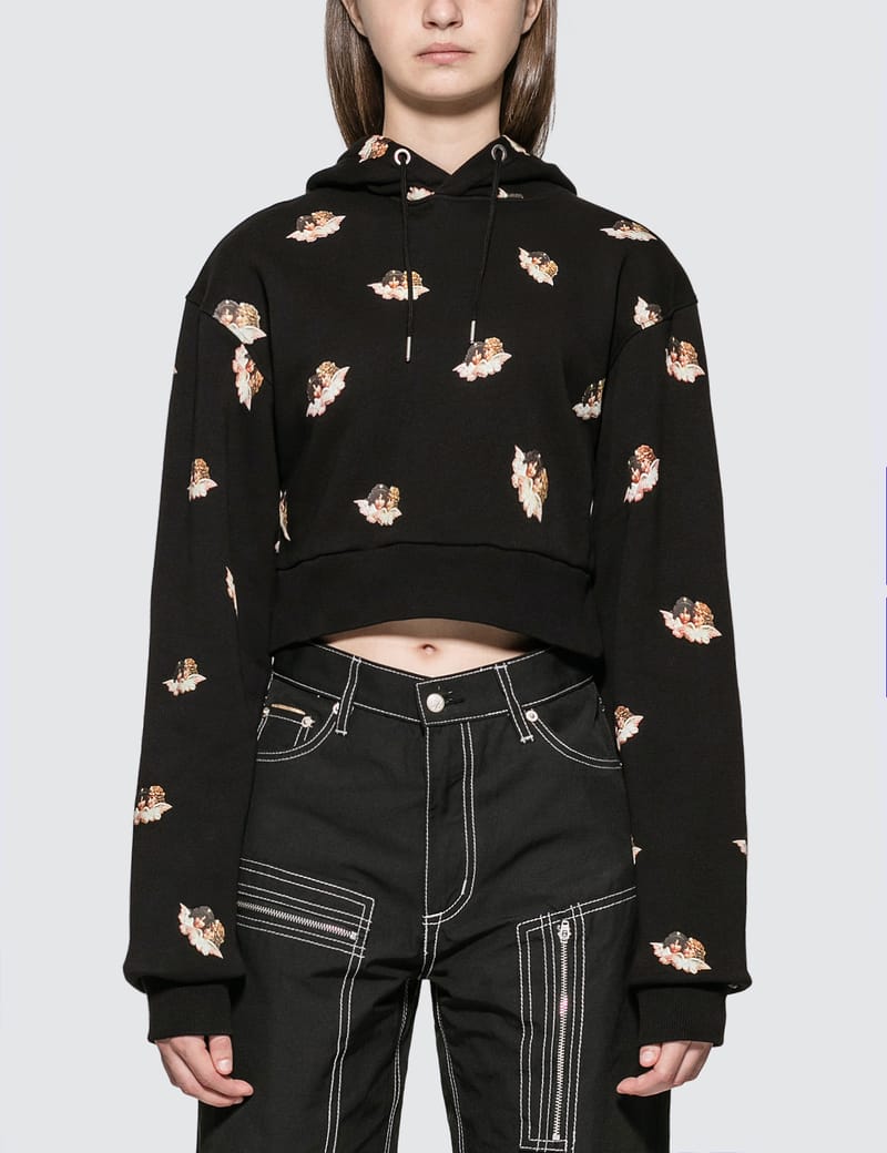 cropped hoodie above chest