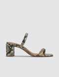 BY FAR Tanya Snake Print Leather Sandals Picture