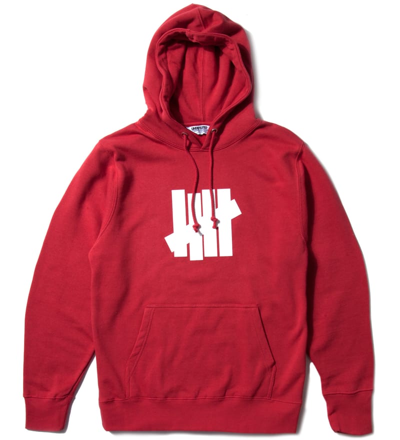 red hoodie in store