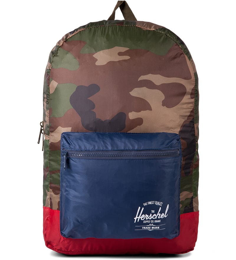 herschel packable daypack camo