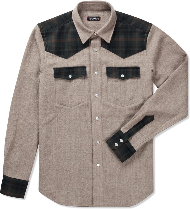 CASH CA - Beige Wool Western Shirt | HBX