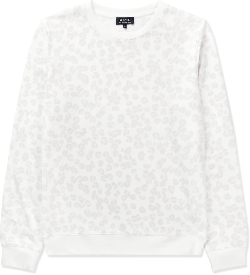 white leopard print sweater