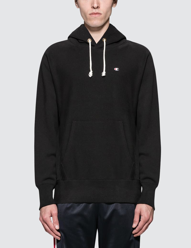 champion hoodie with logo on hood