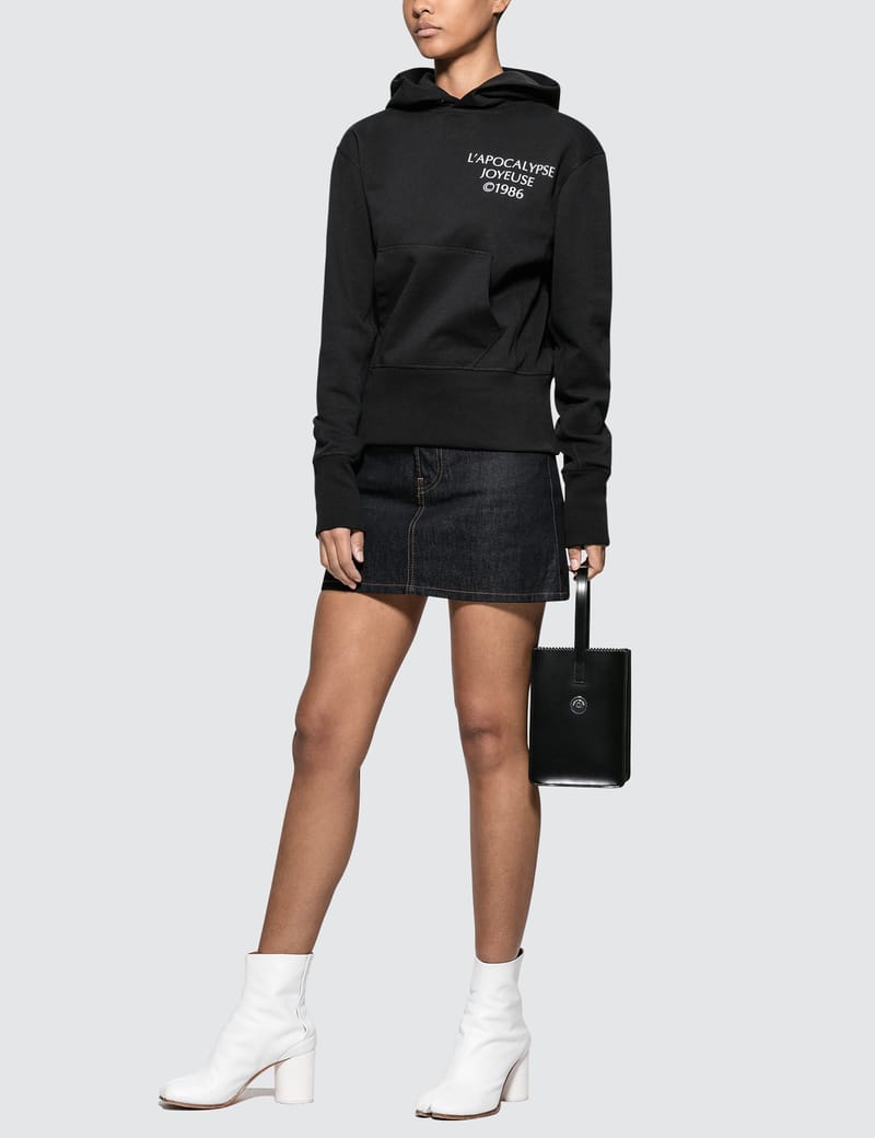 helmut lang logo hack hoodie