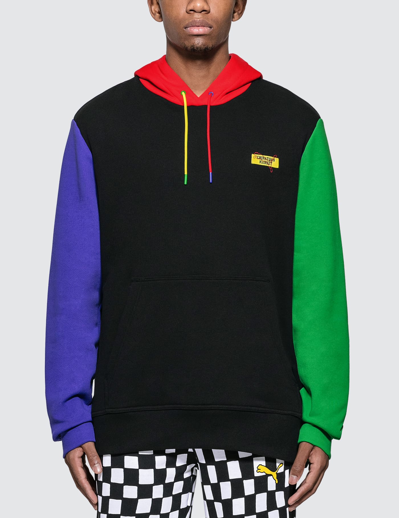 puma fusion archive color blocked hoodie