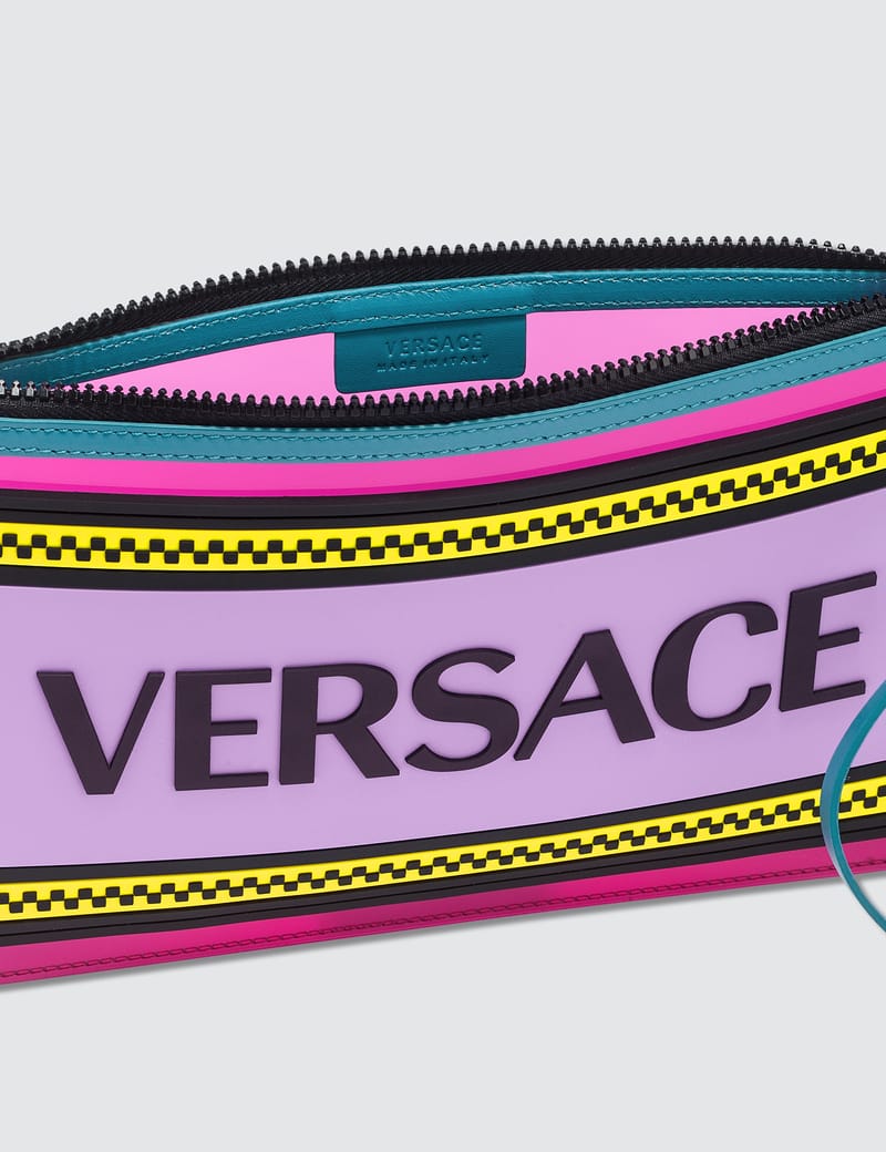 versace clear clutch