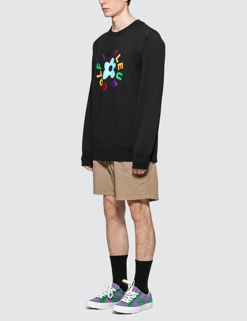 golf le fleur logo essential crewneck black