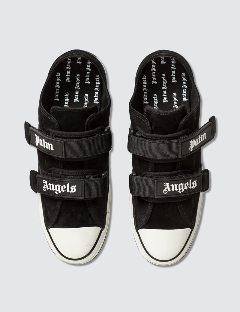 palm angels black logo vulcanized sneakers