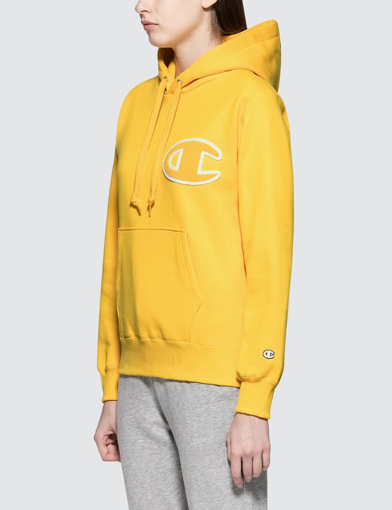 champion japan big logo hoodie