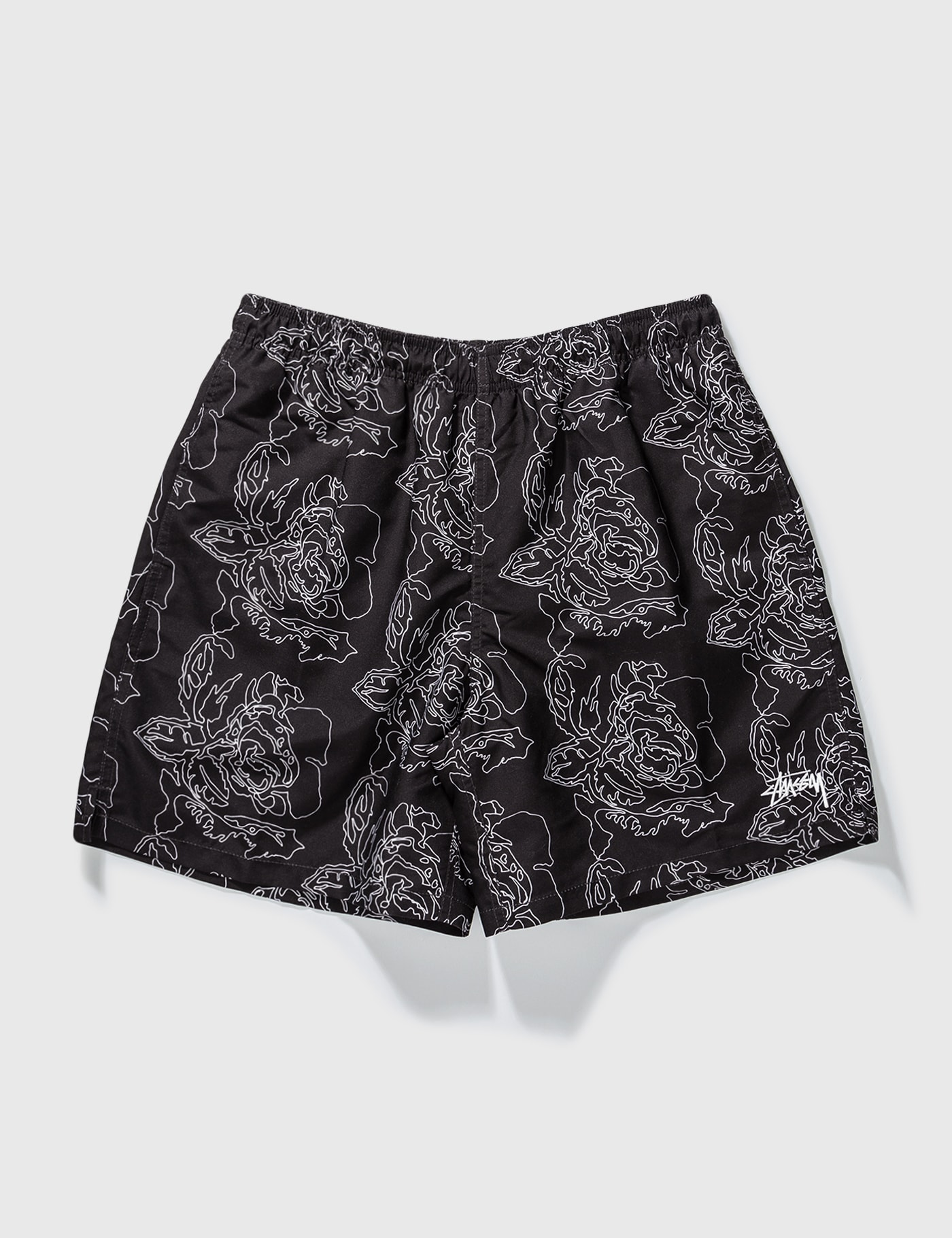 Stussy Roses Water Shorts In Black