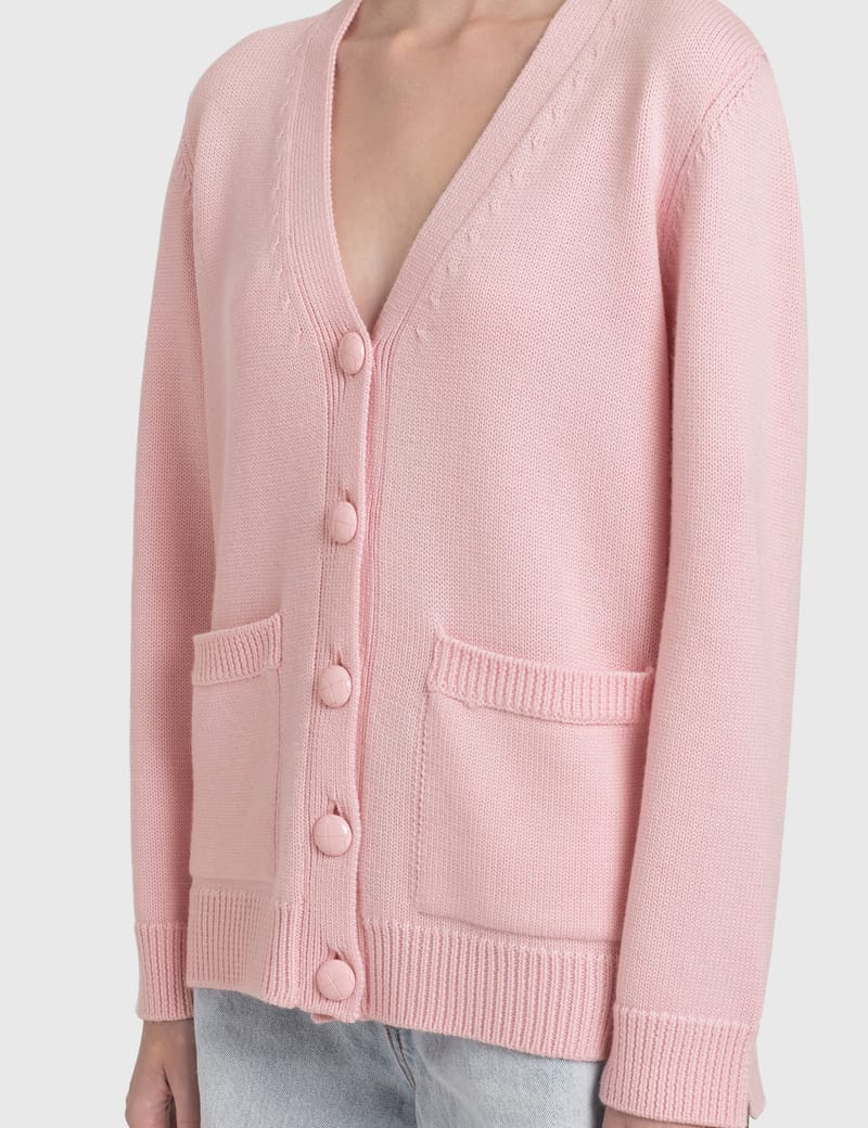 ganni wool knit cardigan