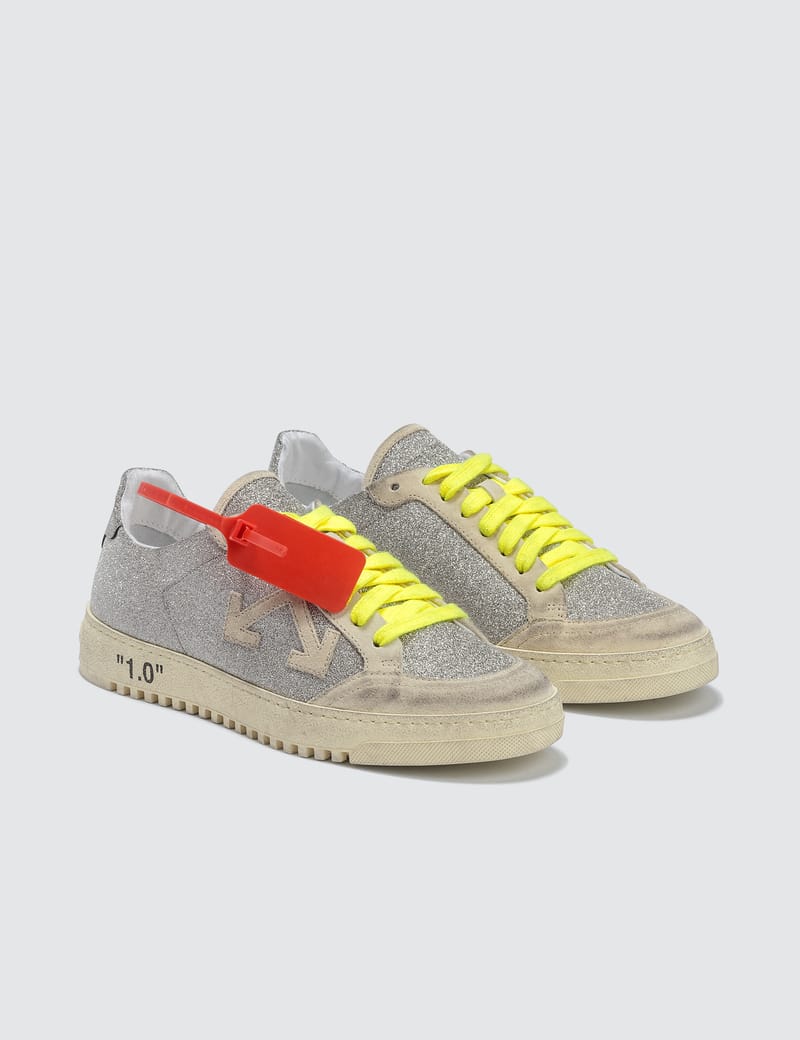 off white glitter sneakers
