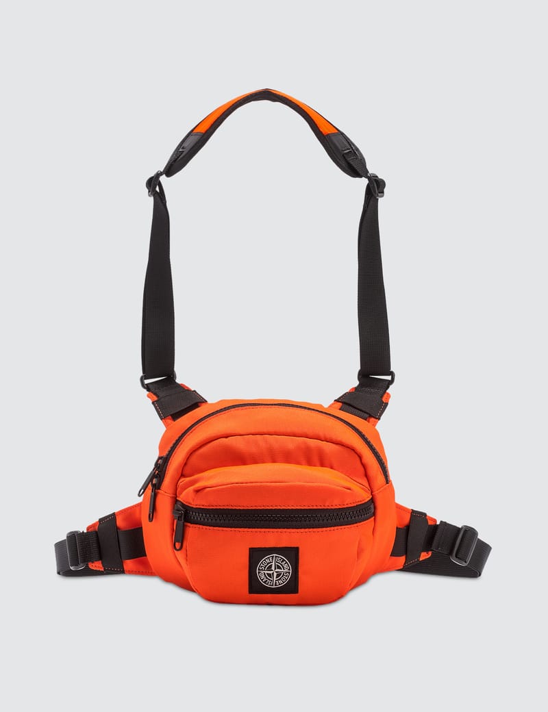 orange stone island bag