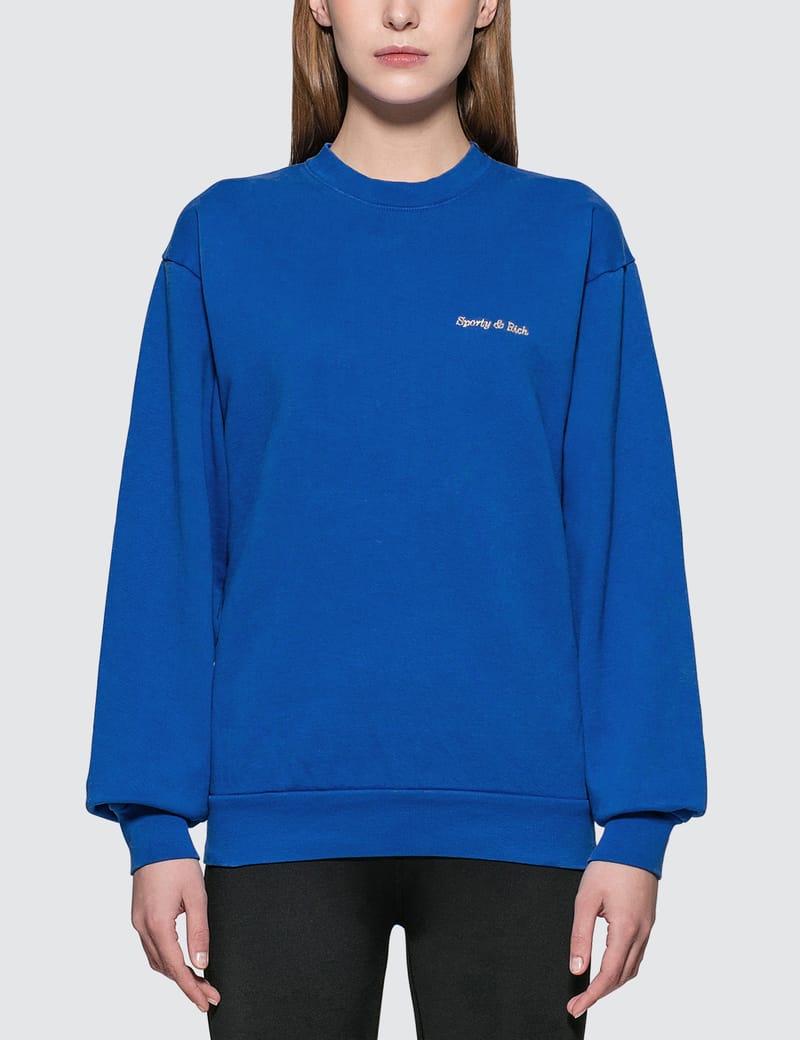 Sporty and rich blue sweatshirt Clearance