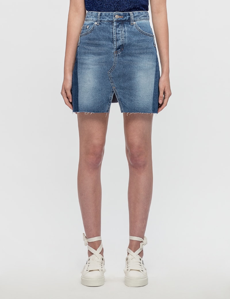 Image of SJYP Cut Off Denim Skirt