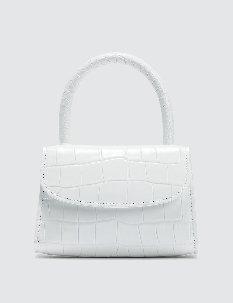 BY FAR Mini Croco Embossed Leather Bag