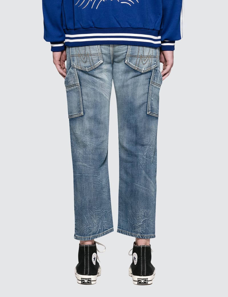 human made relax denim pants