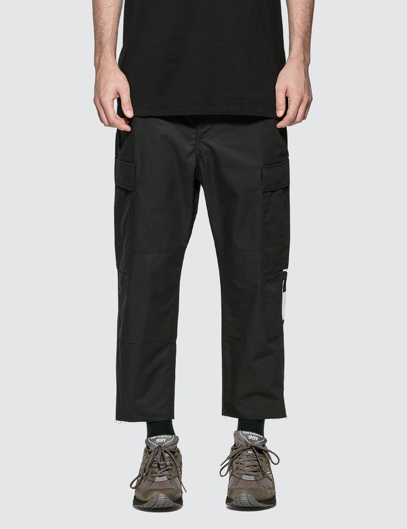 Image of uniform experiment Hem Cut-off Cropped Cargo Pants