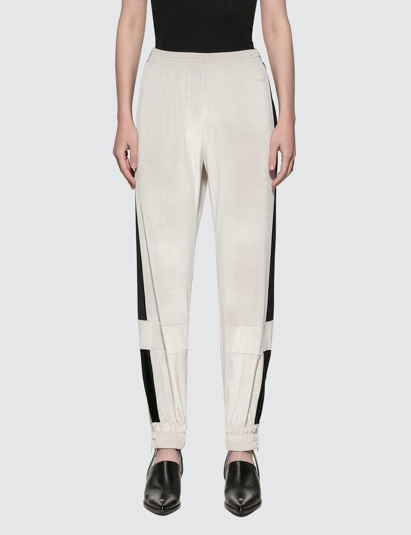 velvet track pants