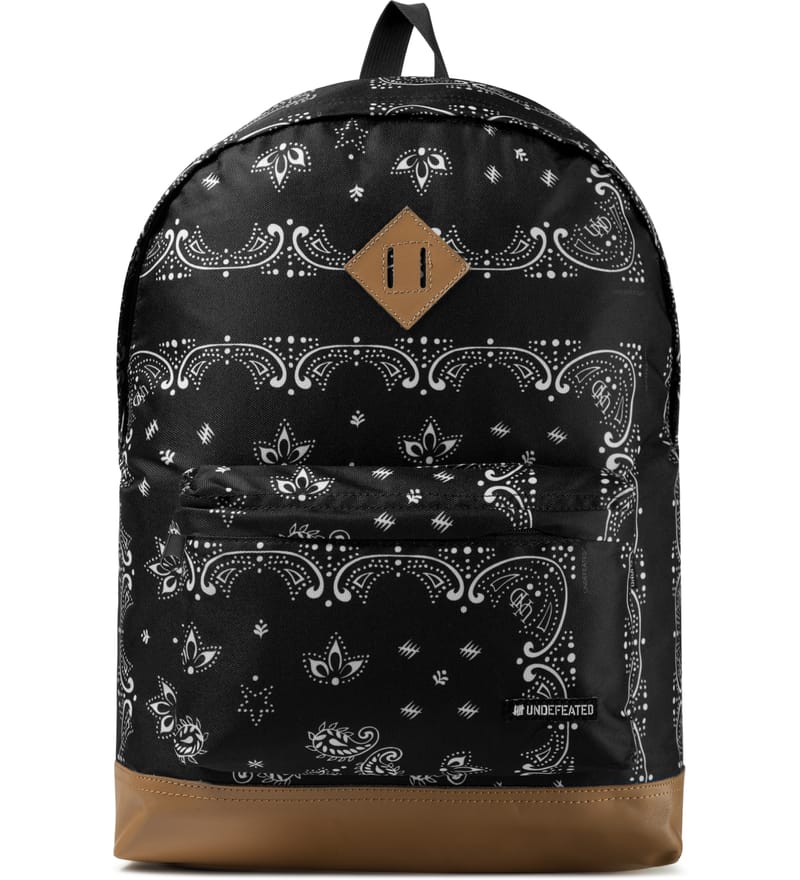 Black bandana backpack Clearance