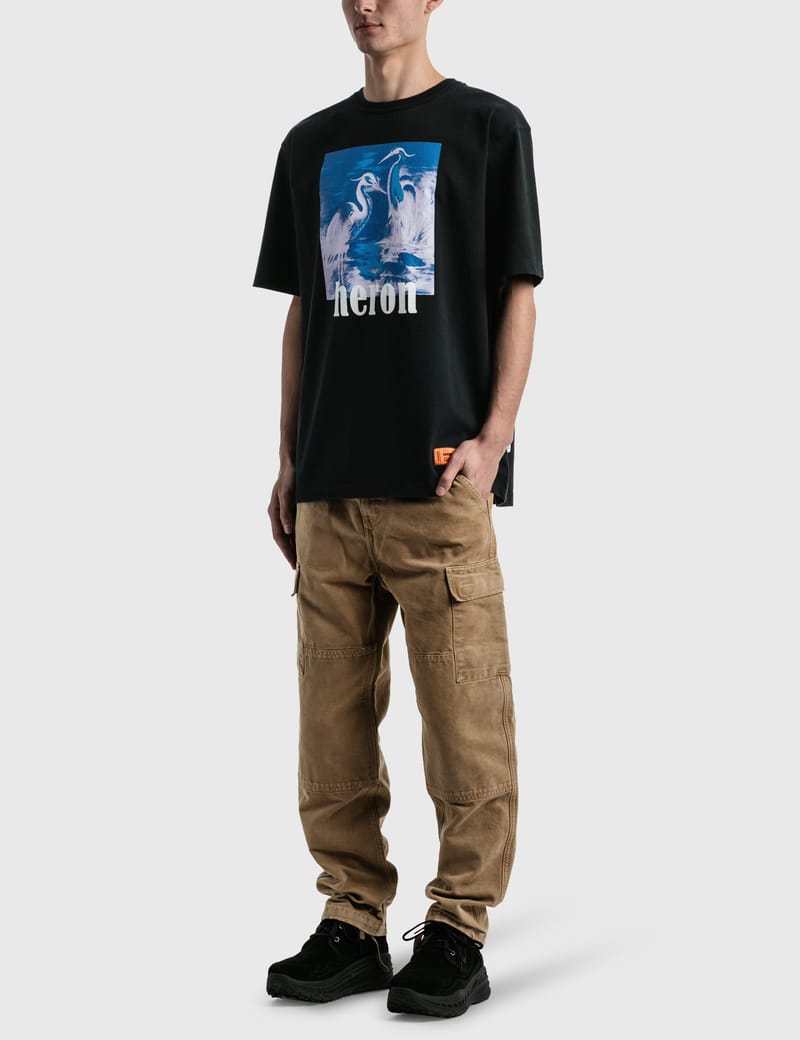 cargo pants and oversized shirt