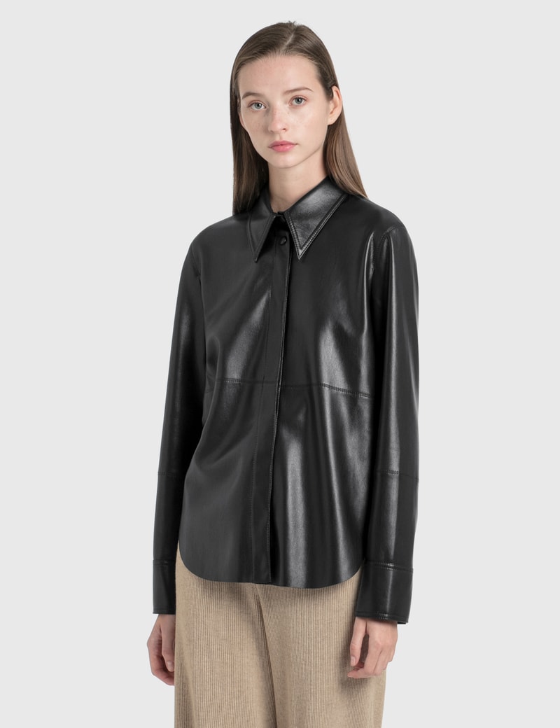 Image of Nanushka Noelle Vegan Leather Shirt