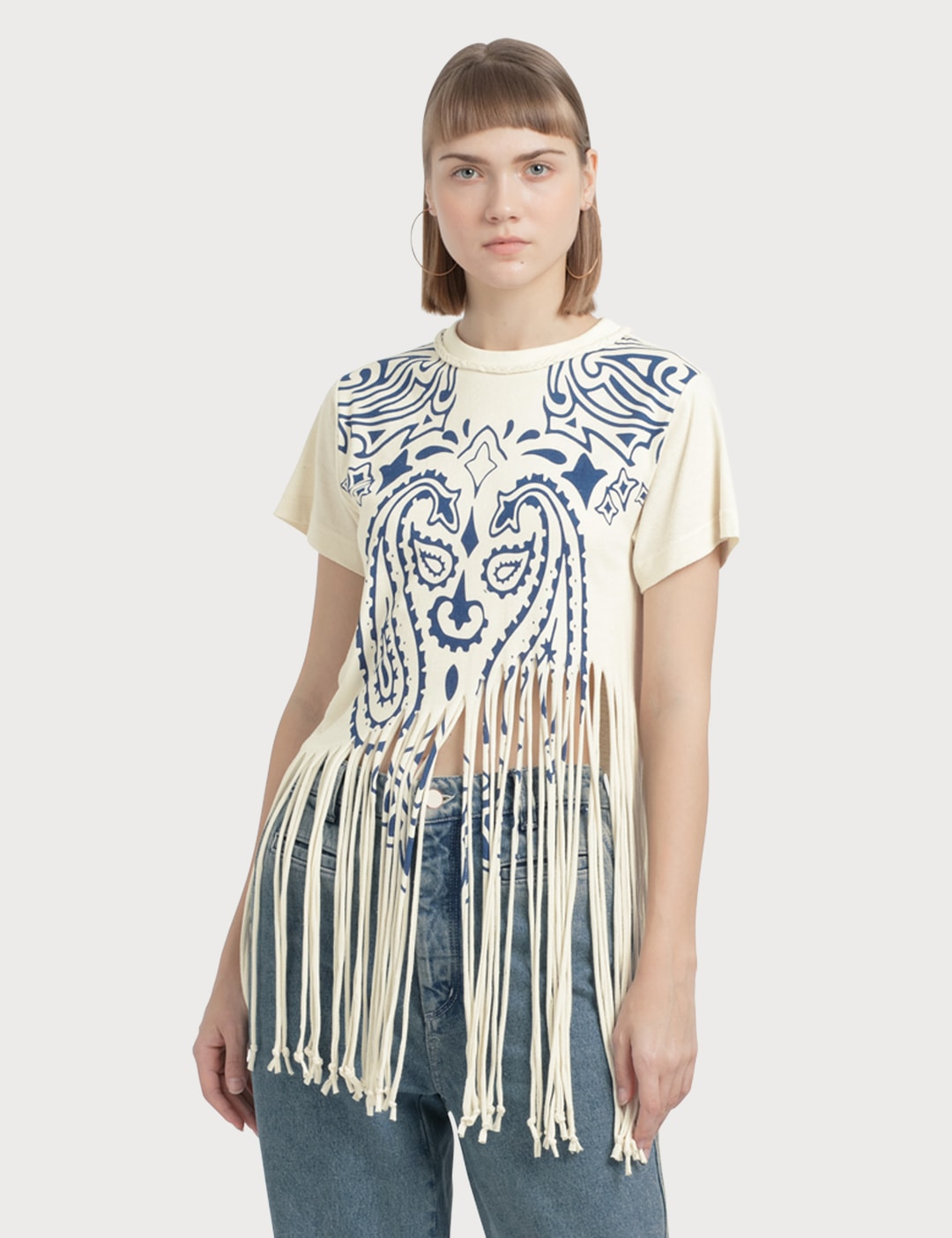 Loewe Fringe T Shirt Hbx Globally Curated Fashion And Lifestyle By Hypebeast