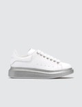 Alexander McQueen Raised-sole Low-top Leather Trainers With Silver Sole Picture