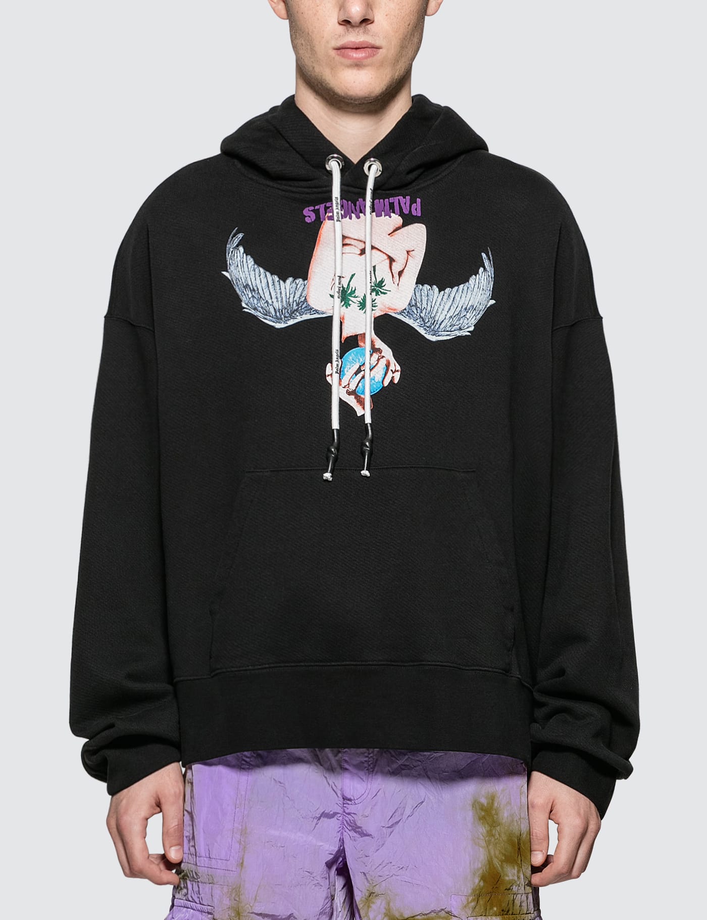 palm angels colour block hoodie