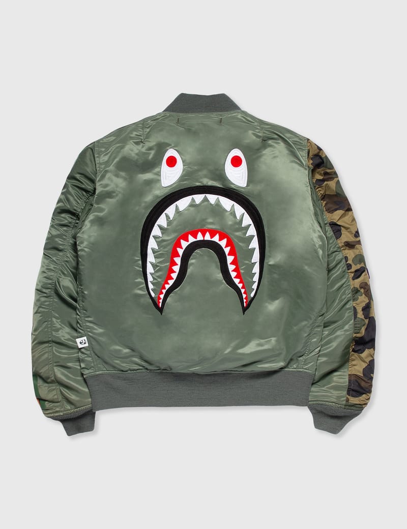 bape bomber jacket shark