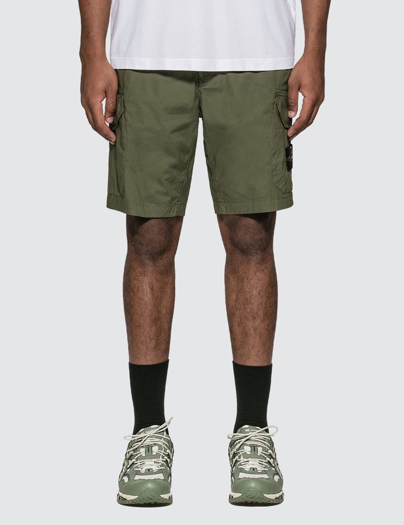 stone island paracadute cargo shorts