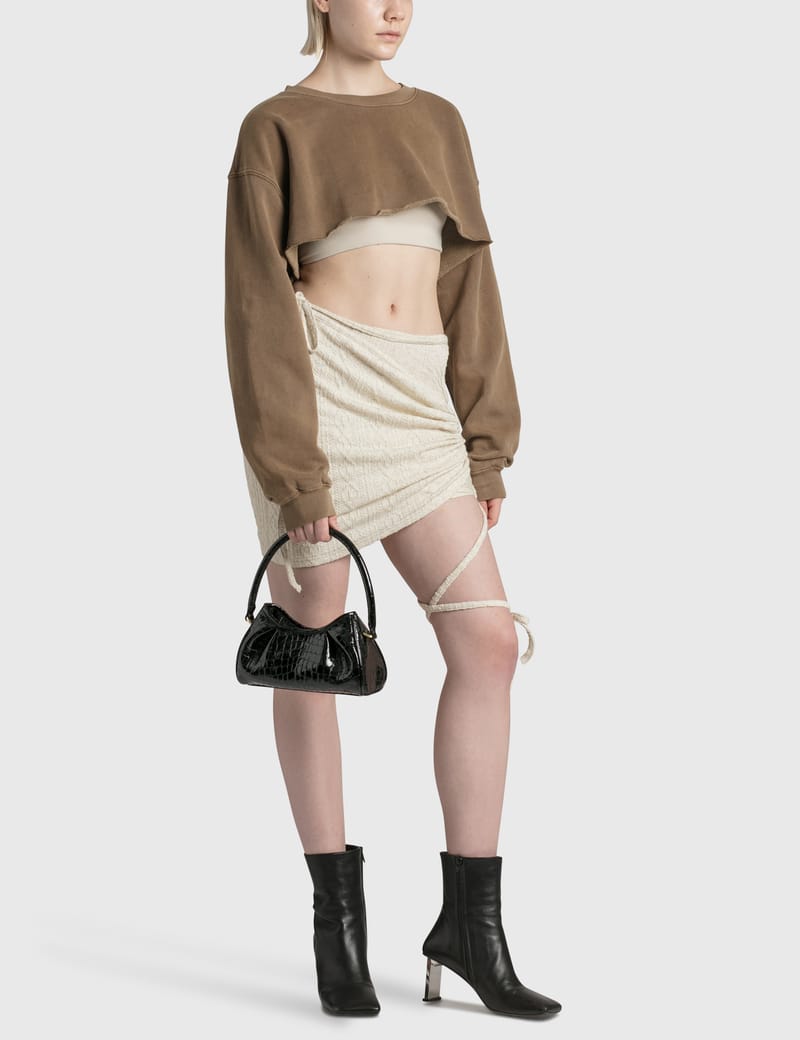 joah brown cut off sweatshirt
