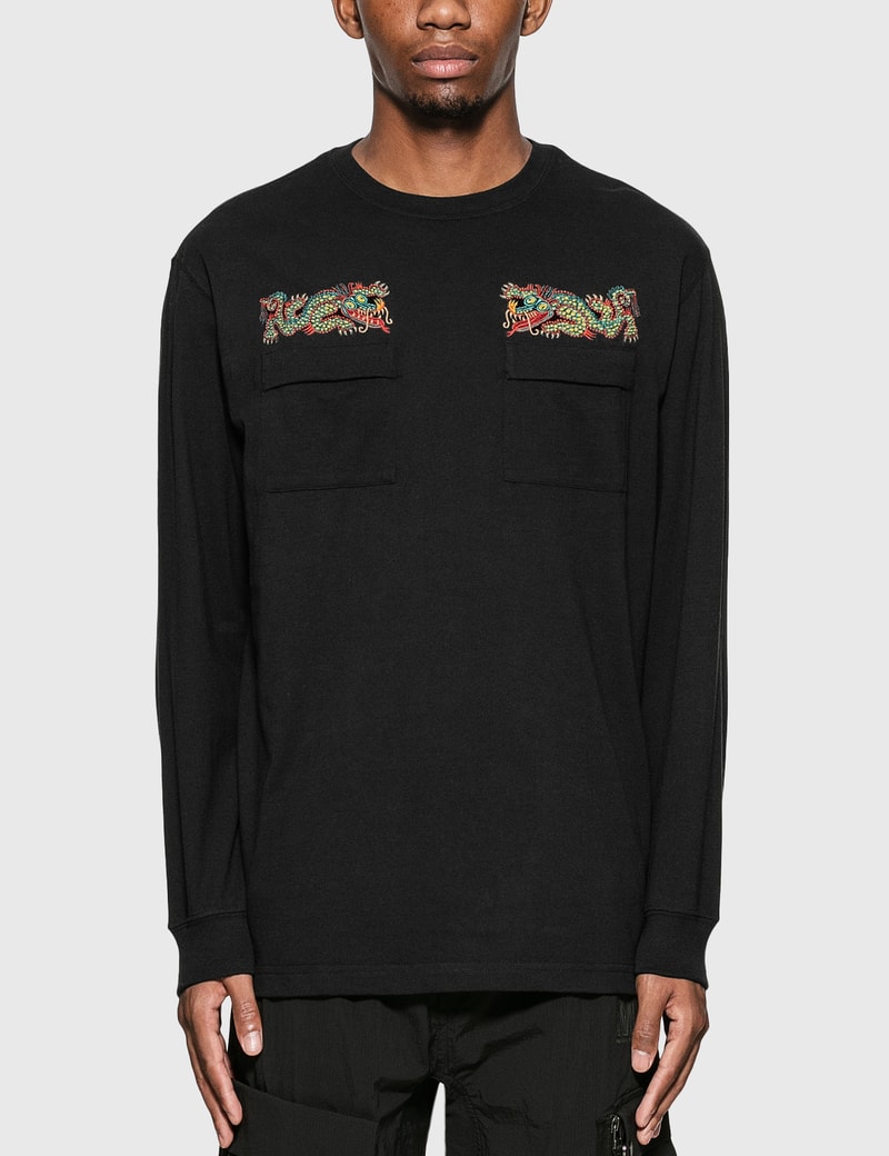 Image of Maharishi Liberty Dragon Long Sleeve T-Shirt