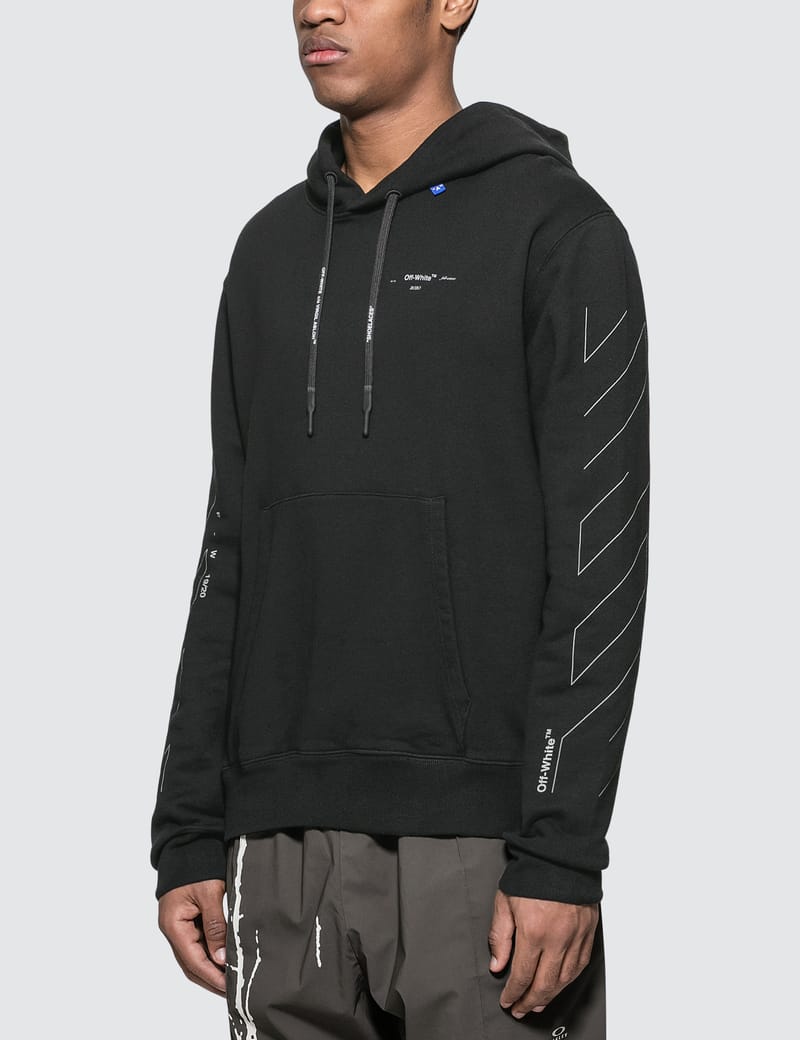 diag unfinished slim hoodie