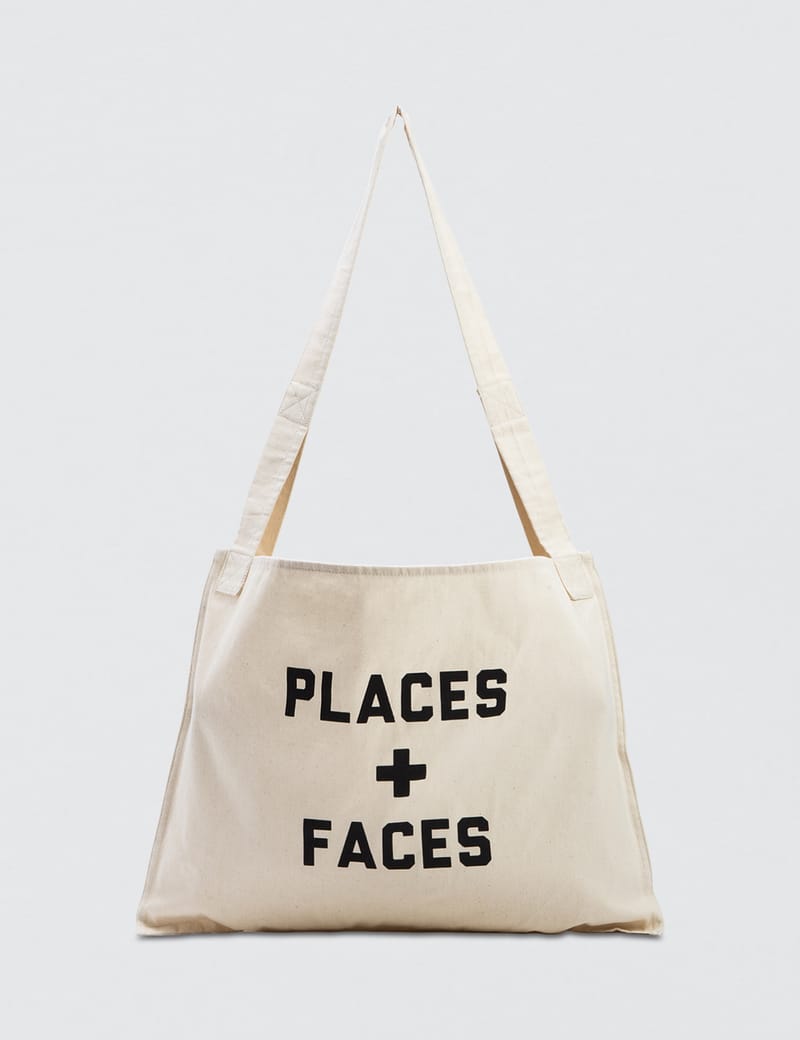 places and faces tote bag