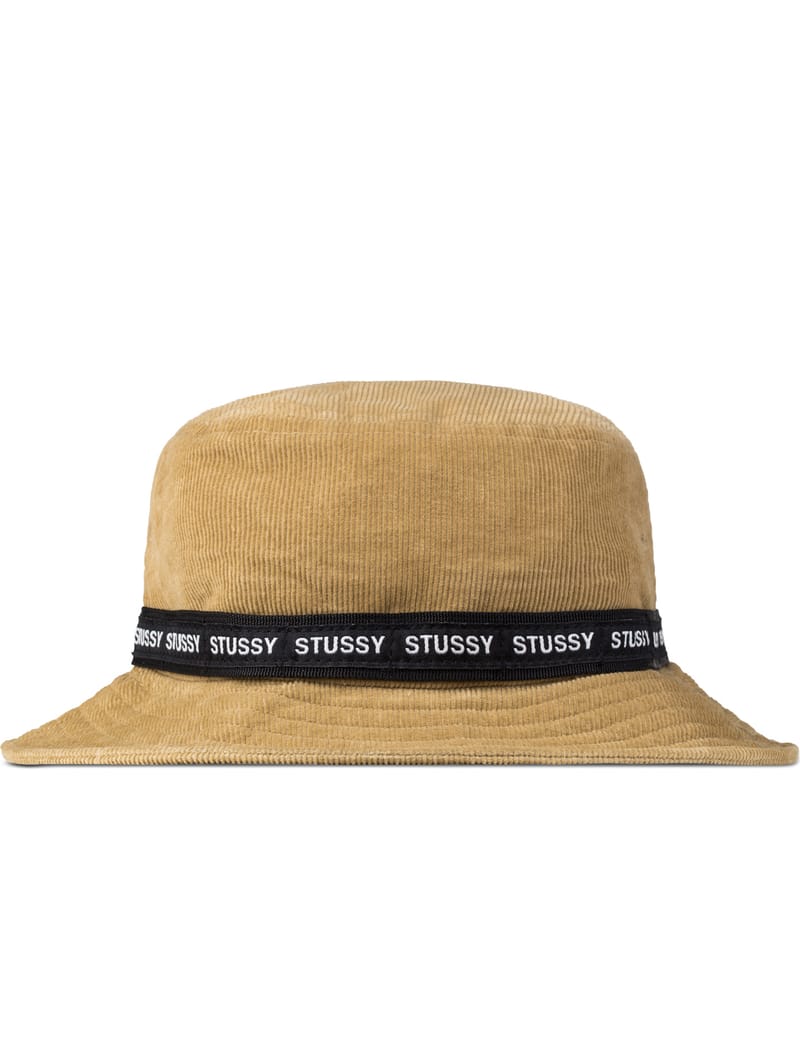 stussy cord bucket hat