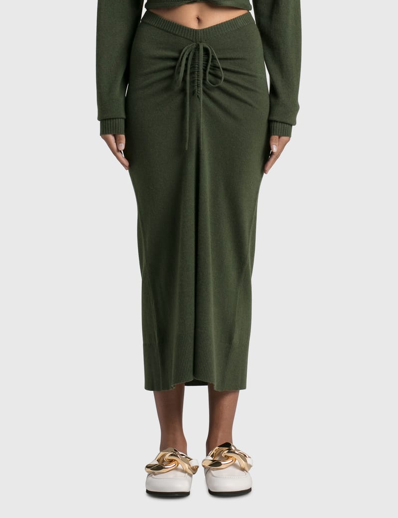 ruched drape skirt