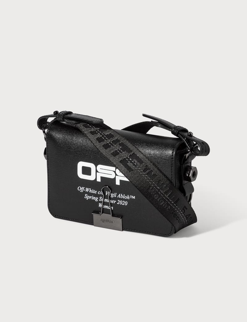 off white mini flap bolsa