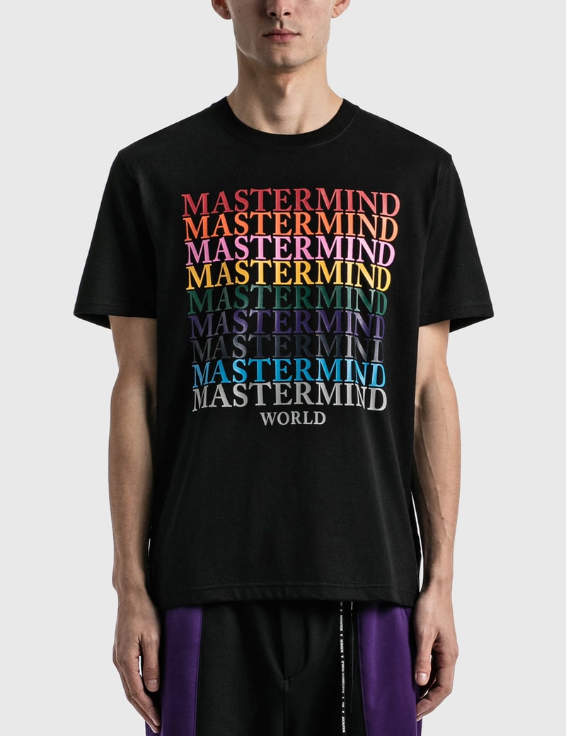 Mastermind Japan Mastermind World Stacked Print T-shirt In Black