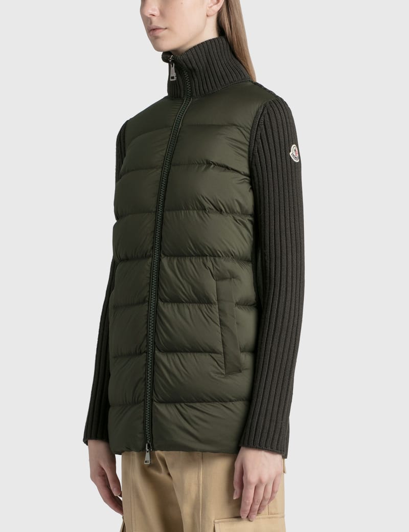 moncler padded knit jacket womens