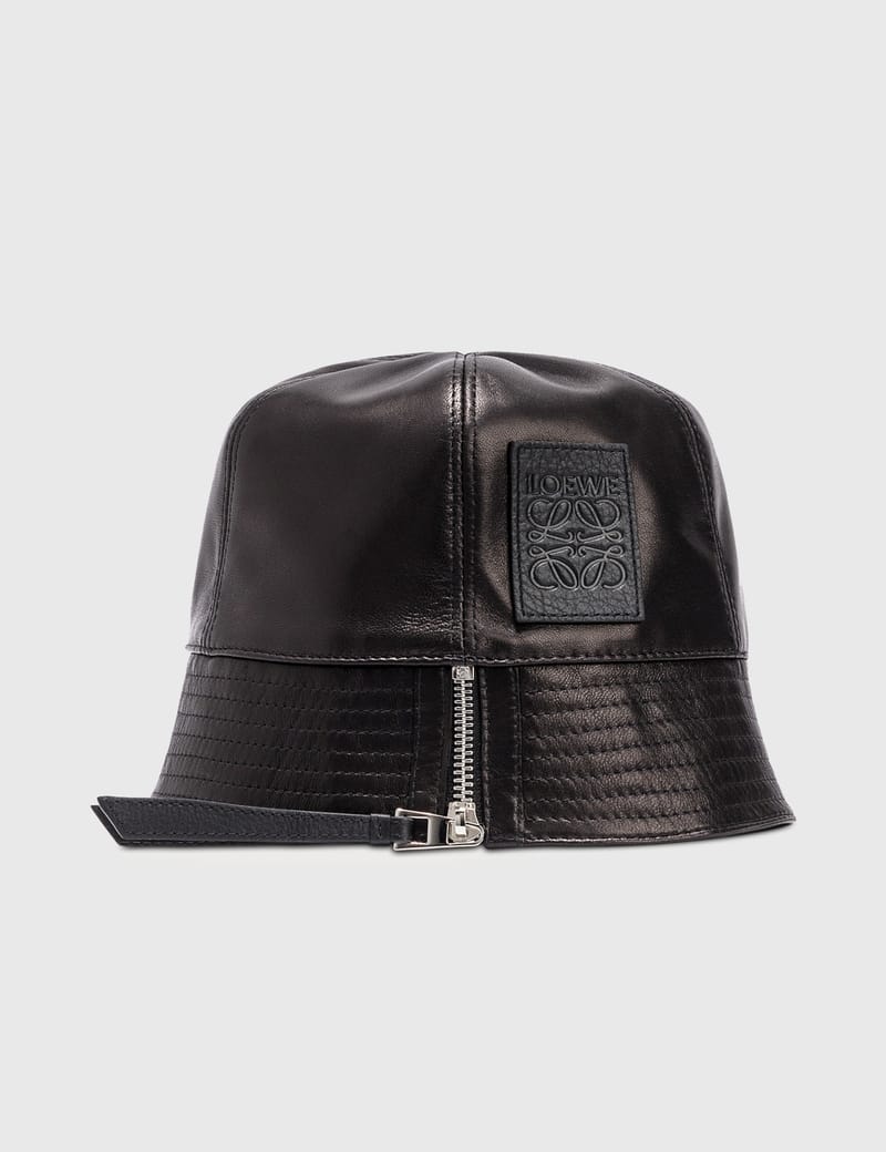 loewe leather bucket hat